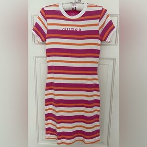 GUESS NWT Girls Ribbed Cotton Stripe Dress
